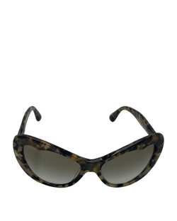 Miu Miu Gafas De Sol, Animal Print, Gris/Negro,3